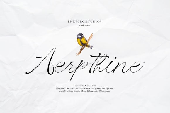 Aerpthine: A Luxurious Handwritten Script Font for Business
