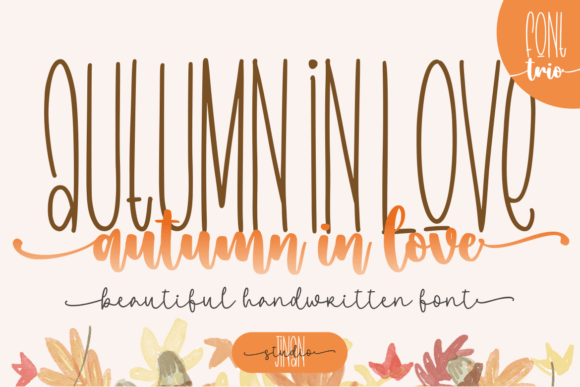 Autumn in Love Trio Font for Business Branding