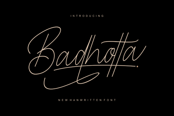 Badhotta: A Handwritten Font for Impactful Branding