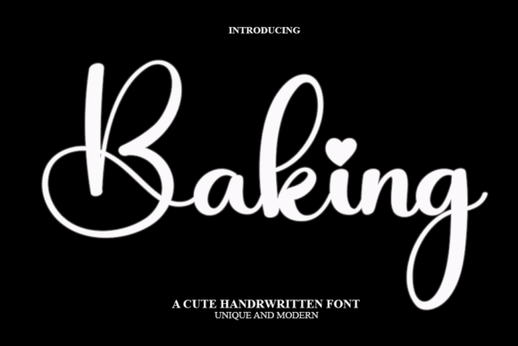 Baking Font for Web Design and Branding