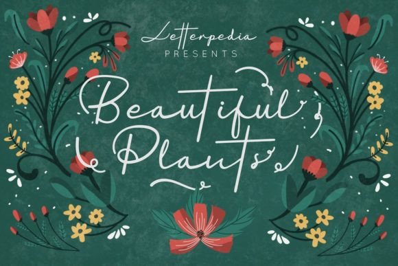 Beautiful Plants Font for Handmade Creations