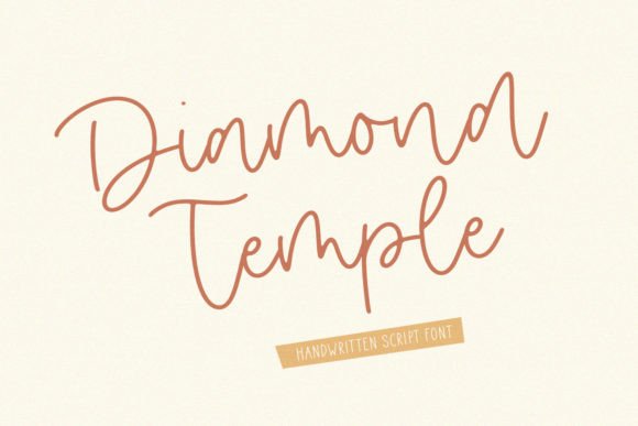 Diamond Temple: The Handwritten Typeface for Authentic Brand Identity