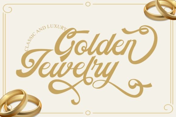 Golden Jewelry Font for Professional Branding