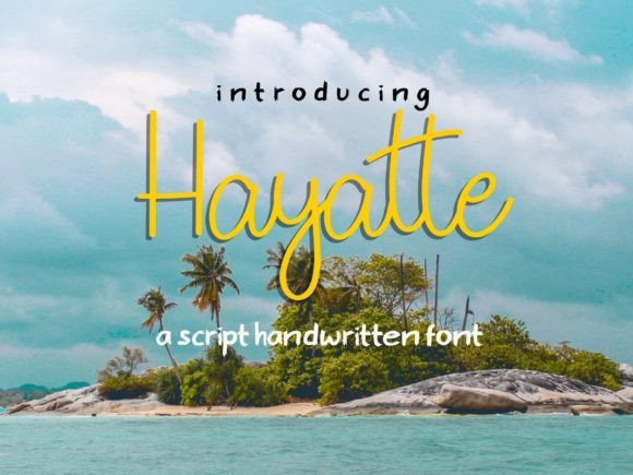 Hayatte: A Playful Script Typeface for Modern Editorial Design