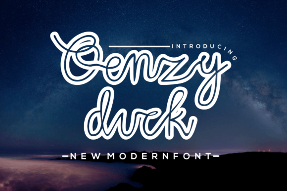 Qenzyduck: A Modern Handwritten Font for Digital Creativity